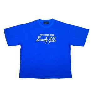 Homme + Femme Hotel Homme Femme Beverly Hills Blue & White Crew Neck Tee - XXL